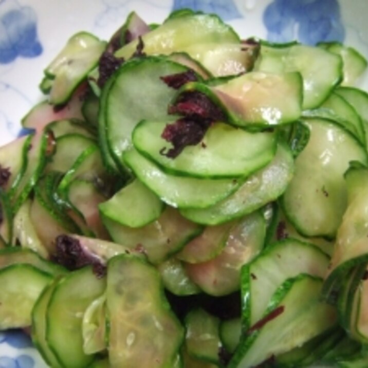 きゅうり即席赤しそ梅酢漬け レシピ 作り方 By Iihi009 楽天レシピ